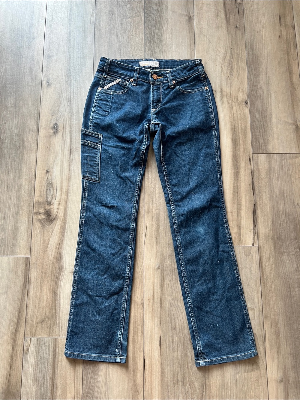 Ariat Dark Blue Straight-Leg Carpenter Jeans